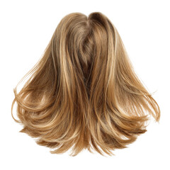Naklejka premium A beautiful blonde wig with long flowing hair