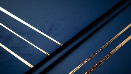 Elegant Corporate Abstract Background in Deep Blue and Gold Geometric Style
