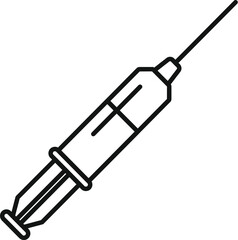 Fototapeta premium Syringe with needle containing liquid medicine for vaccination or medical procedure