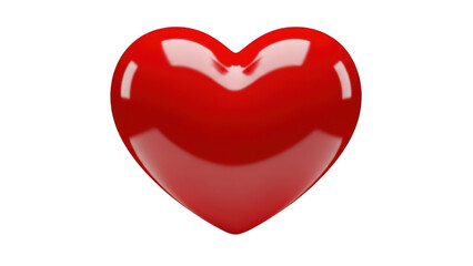 Red heart icon isolated on transparent background