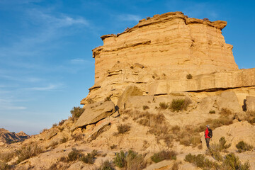 Badlands in Los Monegros. Tozal Colasico Huesca, Aragon. Spain
