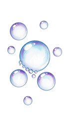 Ethereal Bubbles: A collection of shimmering bubbles floats gracefully, each sphere reflecting the world in its delicate surface. Capturing a moment of ethereal beauty.