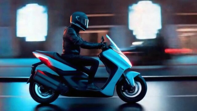 Discover the energy of urban life while riding an electric scooter. A unique perspective on travel and sustainability. Perfect for modern city explorers. AI