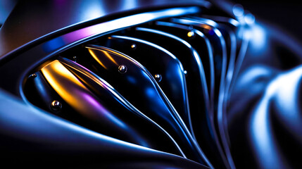 A close up of a car's hood vents with water droplets on them