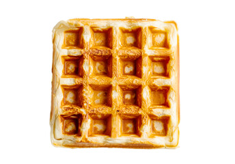 Belgian waffle isolated on White Background