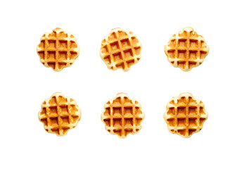 Belgian waffle isolated on White Background