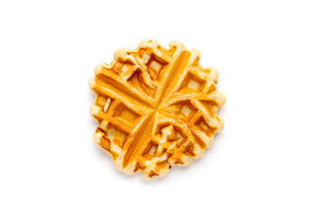 Belgian waffle isolated on White Background