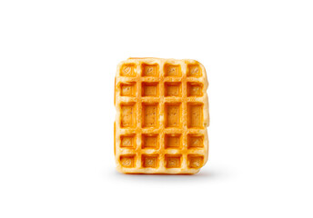 Belgian waffle isolated on White Background