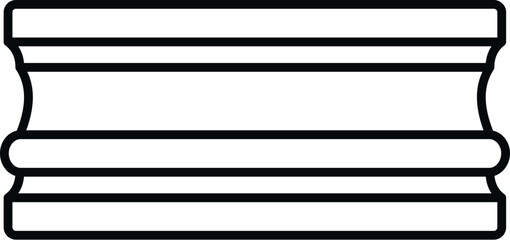 Architectural trim element featuring a decorative profile © anatolir