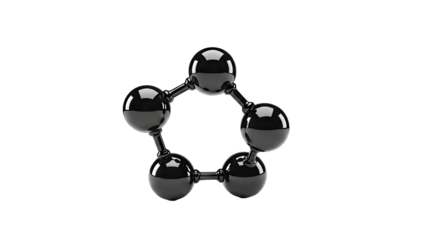 Abstract Black Molecule Structure
