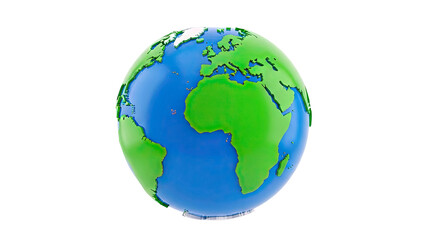 Fototapeta premium Stylized Globe of Earth with Africa and Europe