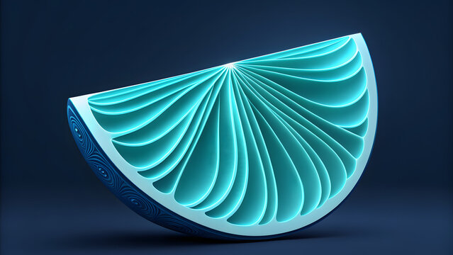 Blue Lime Abstract Curved Layers Windows 11 Modern 3D Digital Background Wallpaper
