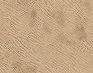 Obraz premium Seamless fine sand texture with natural grain, warm neutral tones, soft wavy pattern, minimalistic background for design, 2d flat sand surface