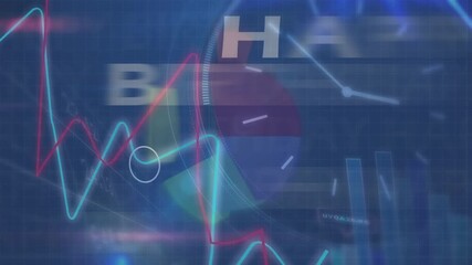 Animation of financial data processing over networks of connections - Powered by Adobe