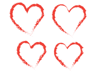 Romantic Valentine's Day Graphic Collection with Couple Silhouettes, Red Heart Elements, and Elegant Greeting Card Templates