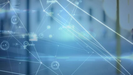 Network of connections against network of connections and light trails