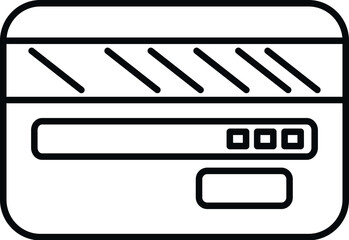 Credit card icon symbolizing banking, online shopping, and secure payment methods