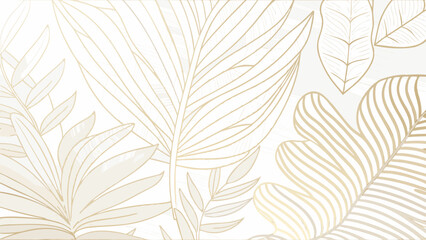 Tropical Leaf Pattern Background Design