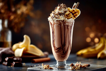Creamy Chocolate Banana Bliss mocktail