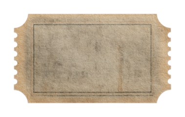 PNG Vintage blank ticket stub design.