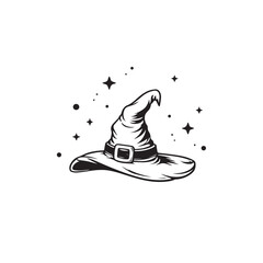 Witch Hat with Stars