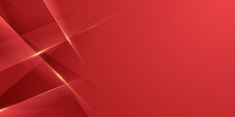 Abstract background design modern red and gold geometric elements vector illustration