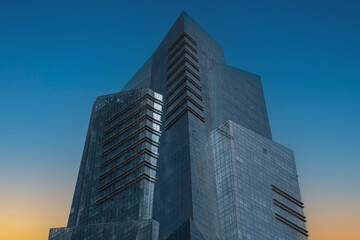 Tall skyscrapers buildings architecture steel and glass skyline. Contemporary architectural design