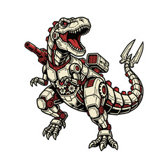 Mecha T-Rex Battle Ready Artwork © Aryasakti
