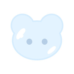 てかてかクマちゃんの顔マーク★PNG