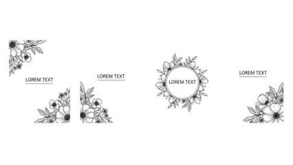 Floral Corner Design Elements