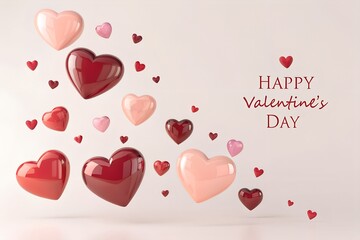 Happy Valentine&rsquo;s Day Podium Scene with Balloons