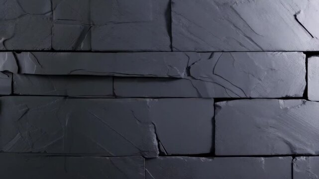Textured Slate Wall: A close-up shot of a meticulously constructed slate wall, highlighting the natural textures and subtle variations of the dark grey stone.