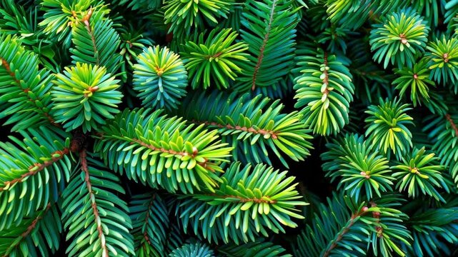 Evergreen's Delicate Greenery: Capturing the intricate beauty of an evergreen tree's foliage, showcasing the vibrant shades of green and the delicate patterns of nature.