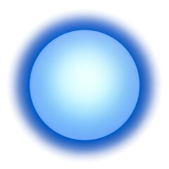Blue Gradient Sphere Isolated on White Background