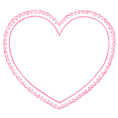 Heart valentine's day hand drawing illustration