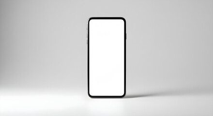 Smartphone Mockup with Empty Screen Isolated on White Background Mobile Display Template