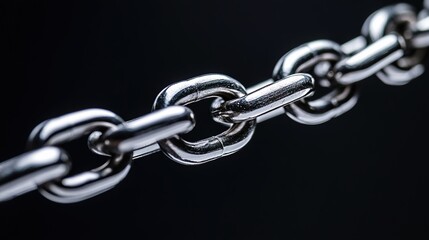 Obraz premium constrained. Metal dental model wrapped in heavy chains, symbolic representation of constrained movement on dark background. wellbeing guides.