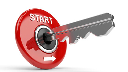 The key to success: activating a red 'start' button to initiate a process or journey