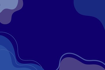 Abstract Dark Blue Blob Background with Copy Space