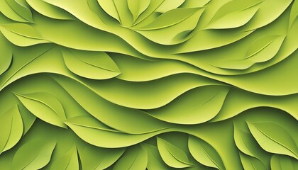 Abstract Gradient Waves in Soft Green and Blue Tones, Evoking Serenity and Gentle Motion for Spring