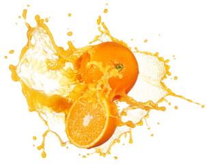 orange juice splashing