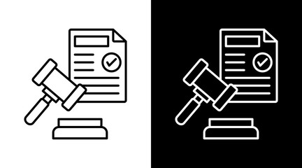 Justice White Icon Set Design