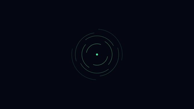 Minimal AI structure with rotating concentric circles