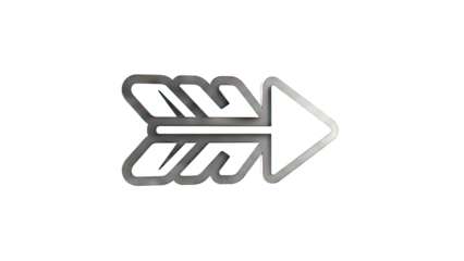 Black and White Arrow Icon