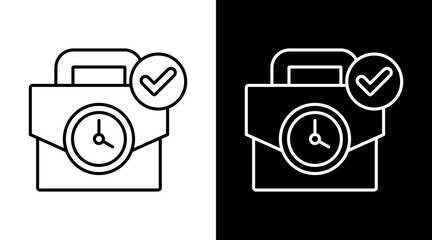 Work Ethics White Icon Set Design