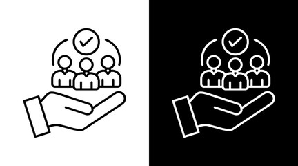 Responsibility White Icon Set Design