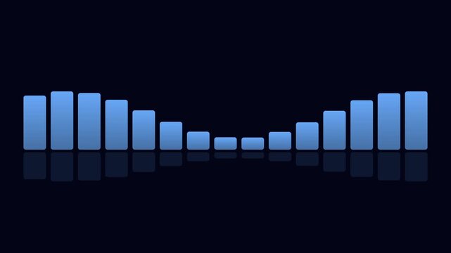 Abstract bar indicators with a sine wave motion