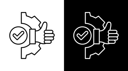 Credibility White Icon Set Design