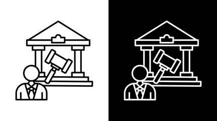 Governance White Icon Set Design