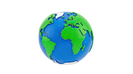 Stylized Globe Earth Model